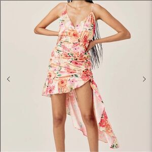 NWT For Love And Lemons Versilla High-Low Dress Floral Mini Dress XS